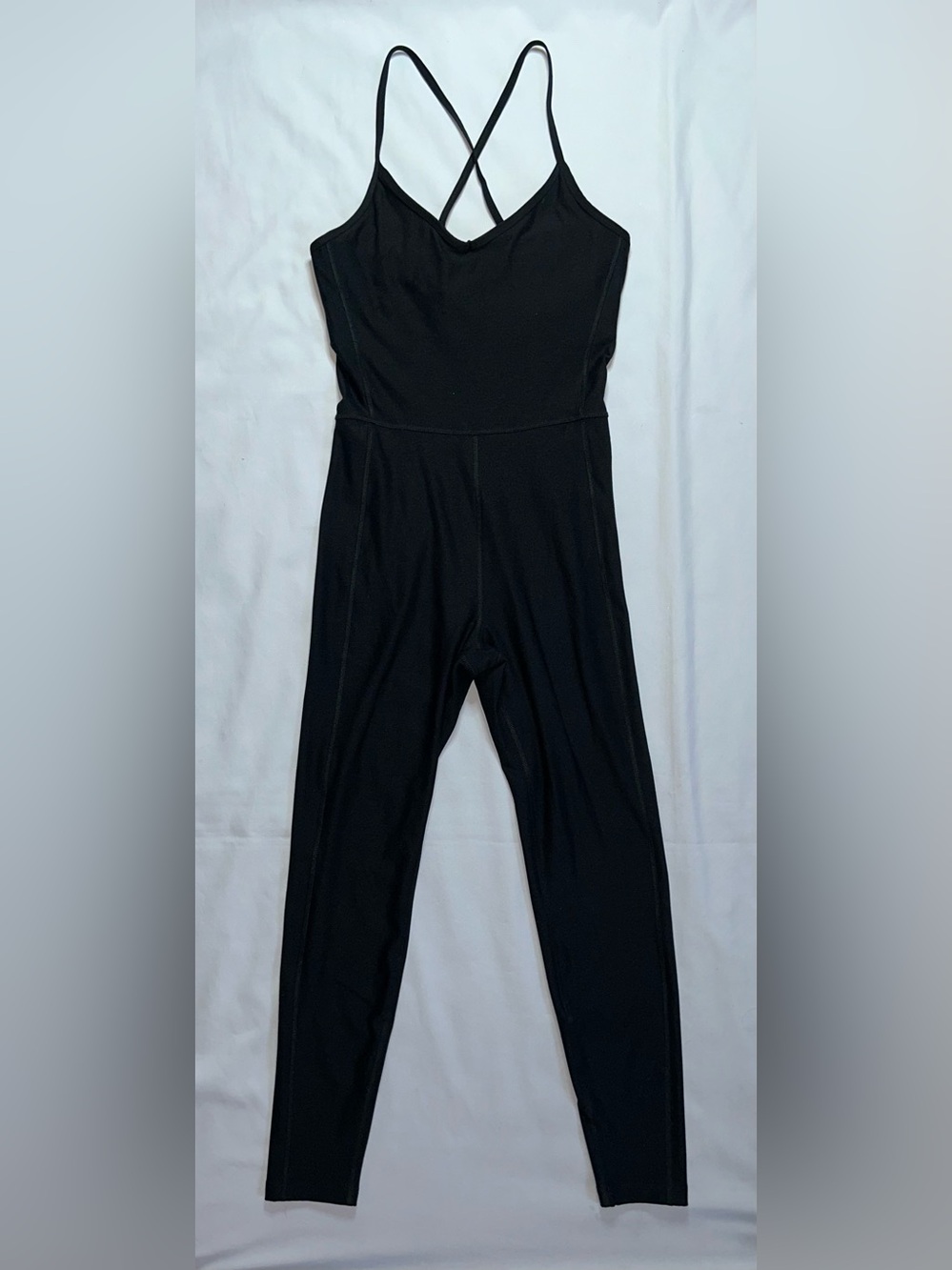 Old Navy Cloud+ Black Active Jumpsuit Cross Back Go-Dry Small